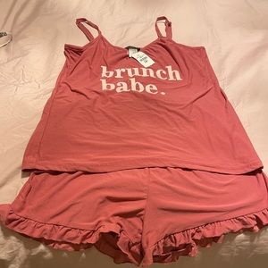 Brunch babe pyjama tank top set from not a morning place